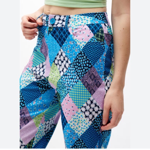 Another Girl Blue Patchwork Print Jeans - Picture 3 of 7